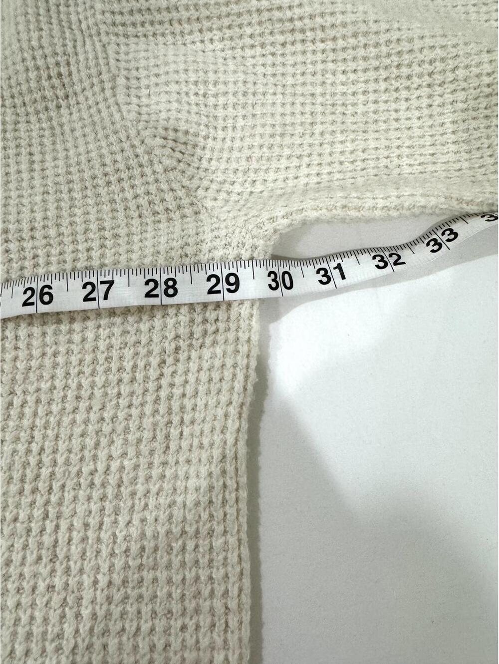 Aerie Cozy Up Oversized Waffle Knit Button Sweater Beige XXL - Picture 7 of 9